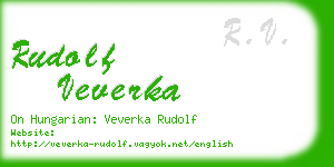 rudolf veverka business card